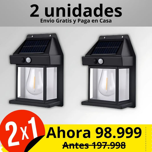 Reflector con Carga Solar y Sensor de Movimiento - Oferta 2x1