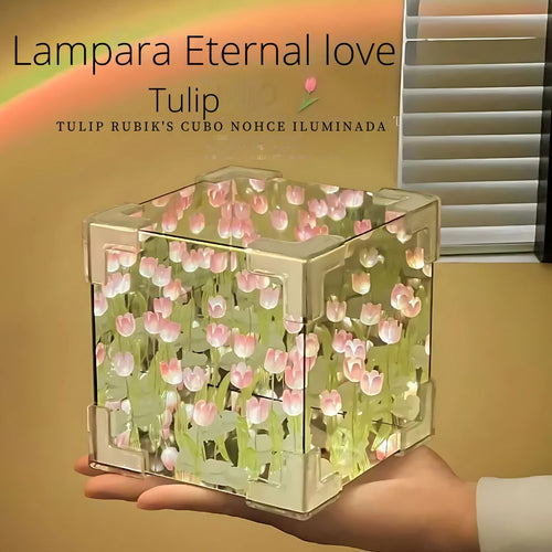 Lampara - Cubo Tulipanes Eternos