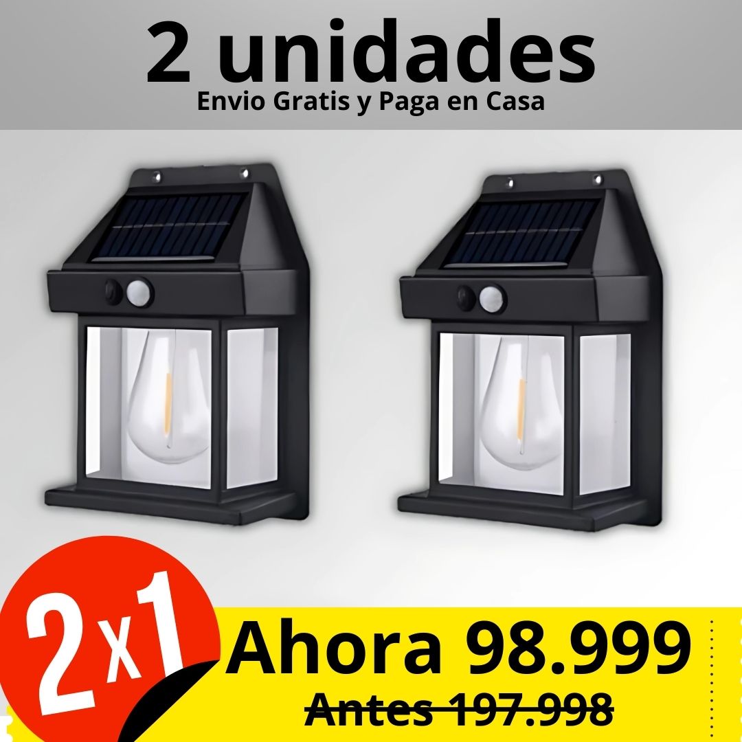 Reflector con Carga Solar y Sensor de Movimiento - Oferta 2x1