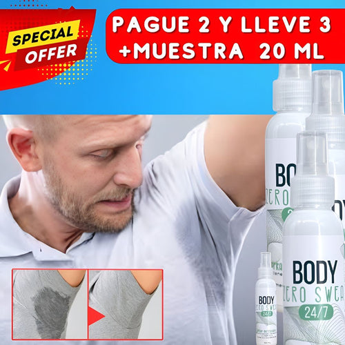 LOCION SPRAY ANTISUDORAL - Body Zero Sweat®
