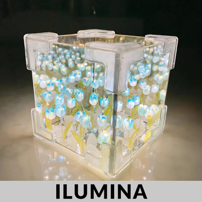 Lampara - Cubo Tulipanes Eternos