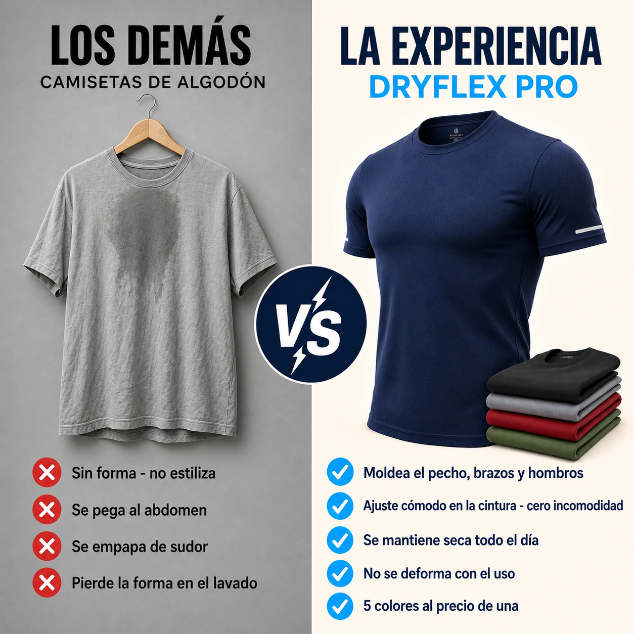 DryFlex Pro™ — La camiseta con efecto muscular - LLEVA POR PAQUETES CON DESCUENTO